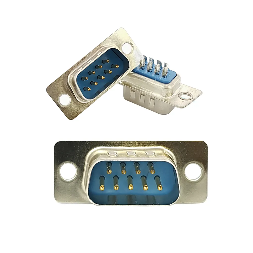 خرید کانکتور D-SUB DB9 لحیمی کابل خور نری صاف و مادگی صاف