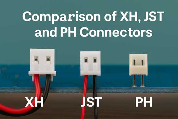 مقایسه کانکتور XH، JST و PH؛ تفاوت‌ها، کاربردها و راهنمای انتخاب